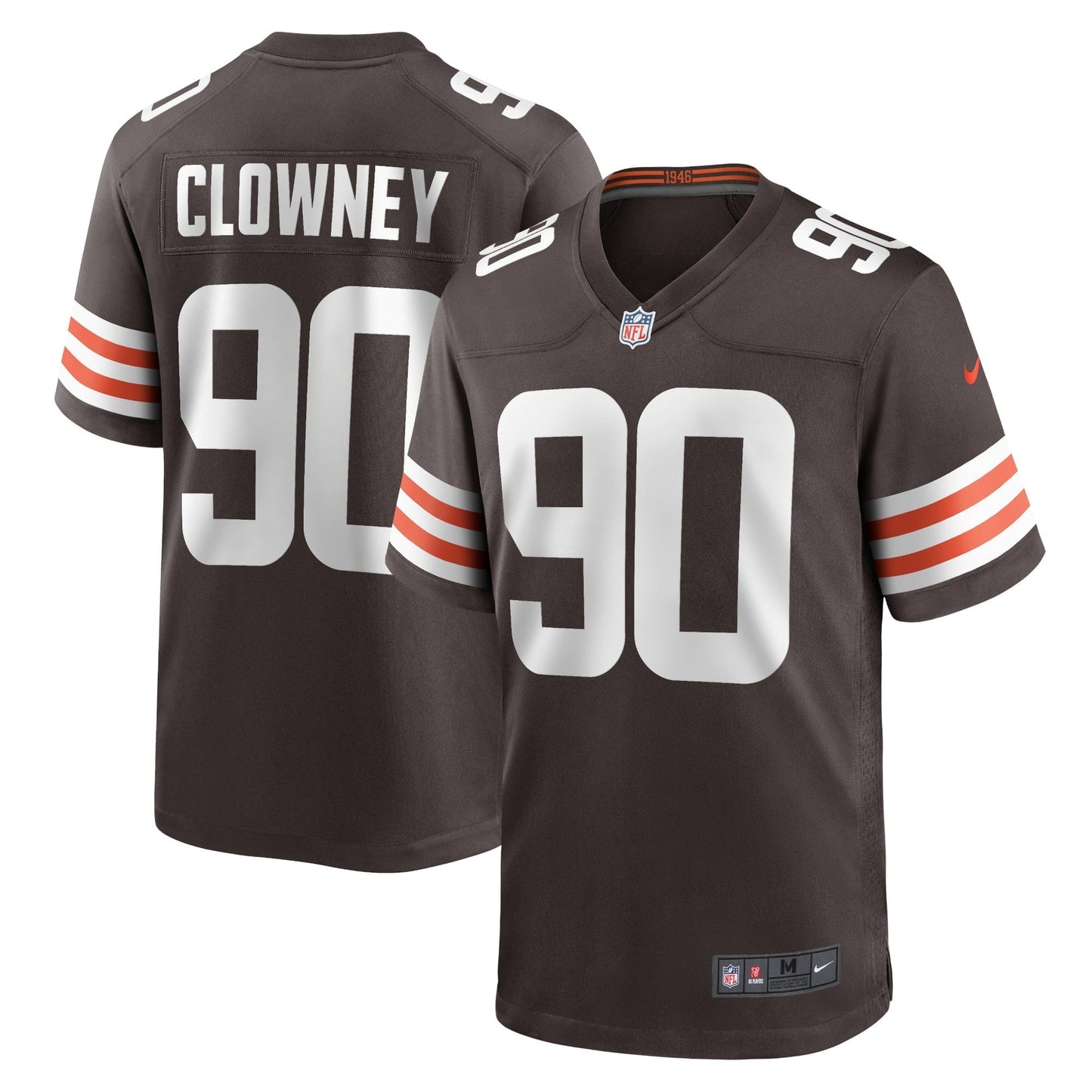 Men's Nike Jadeveon Clowney Brown Cleveland Browns Game Player Jersey
