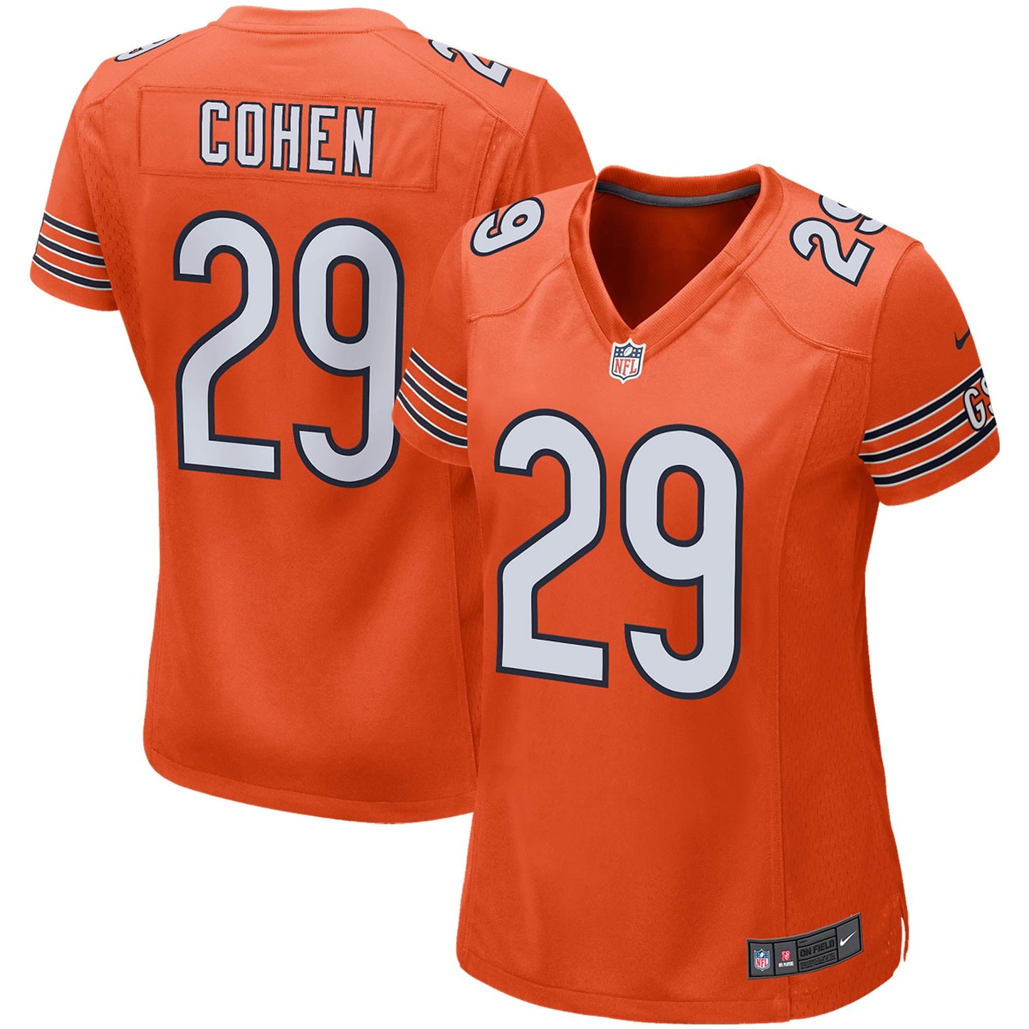 Women's Nike Tarik Cohen Orange Chicago Bears Game Jersey