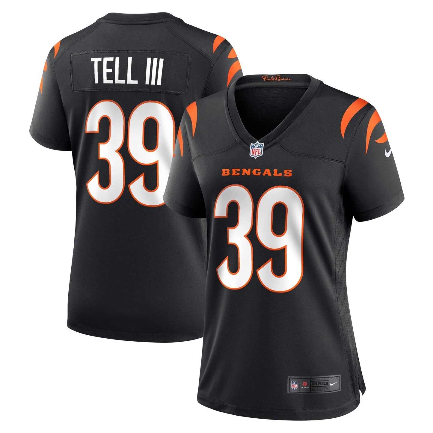 Women's Nike Marvell Tell III Black Cincinnati Bengals Game Player Jersey