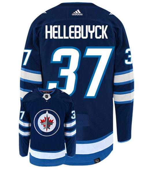 Connor Hellebuyck Winnipeg Jets Adidas Primegreen Authentic NHL Hockey Jersey