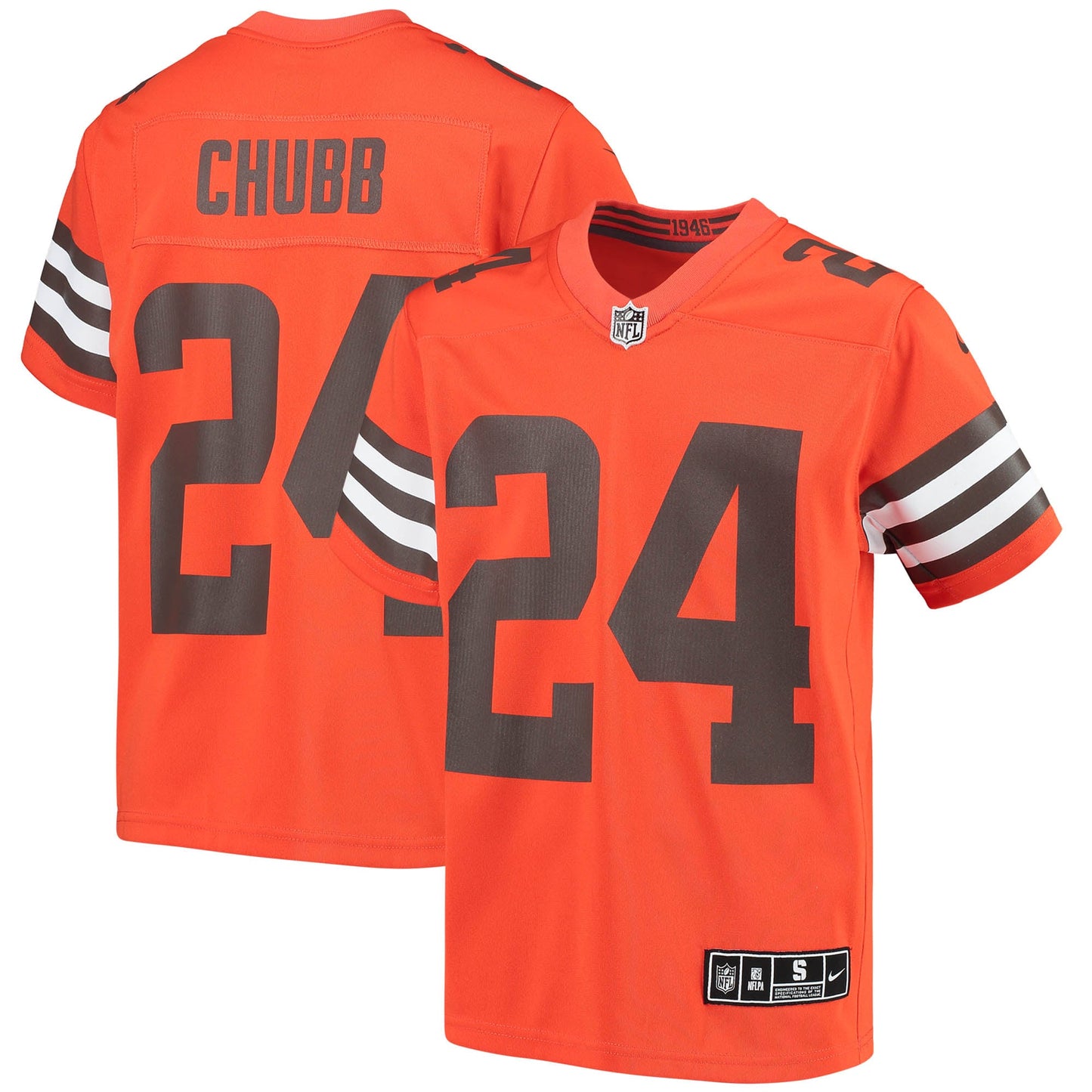Nick Chubb Cleveland Browns Nike Youth Inverted Team Game Jersey - Orange