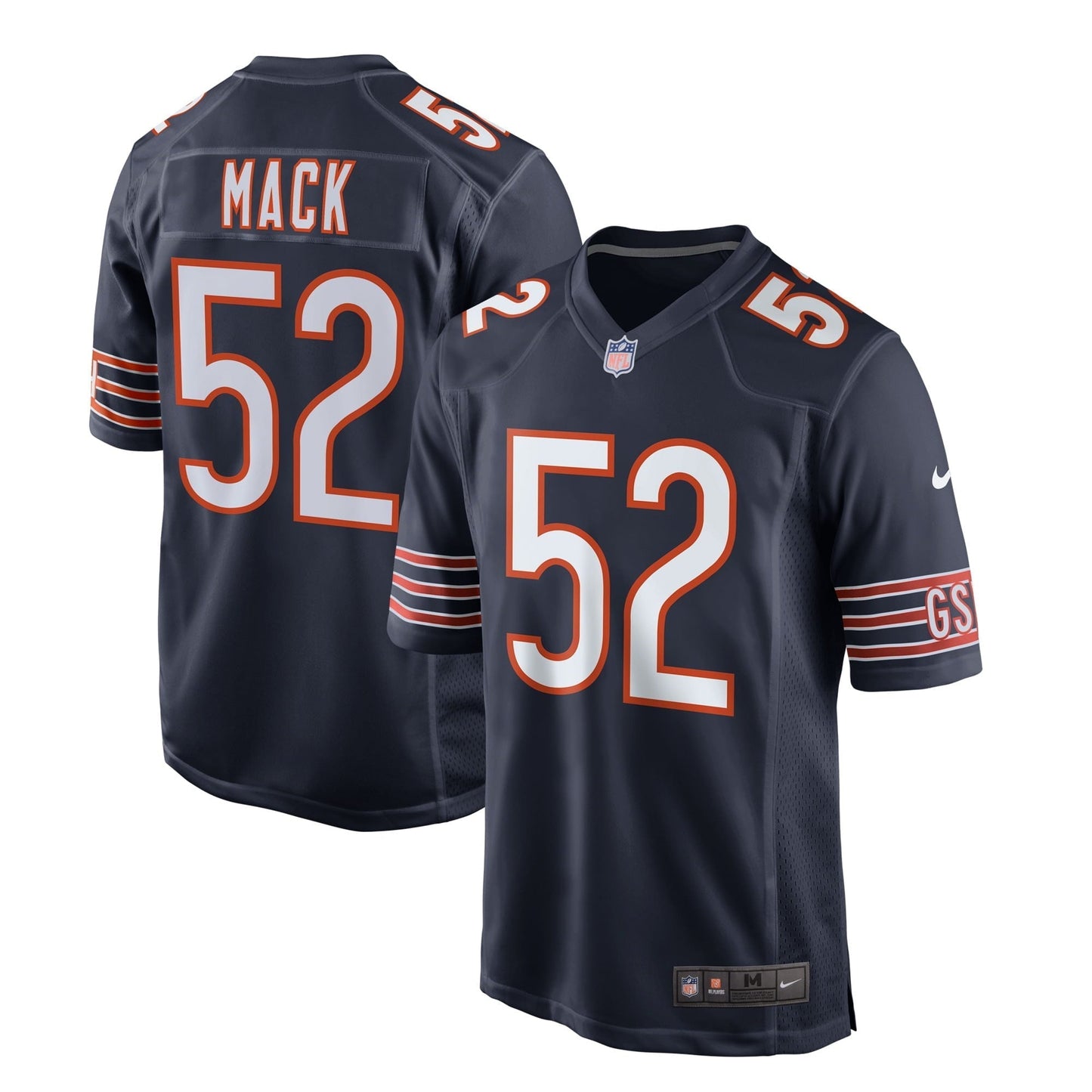 Men's Nike Khalil Mack Navy Chicago Bears Game Player Jersey