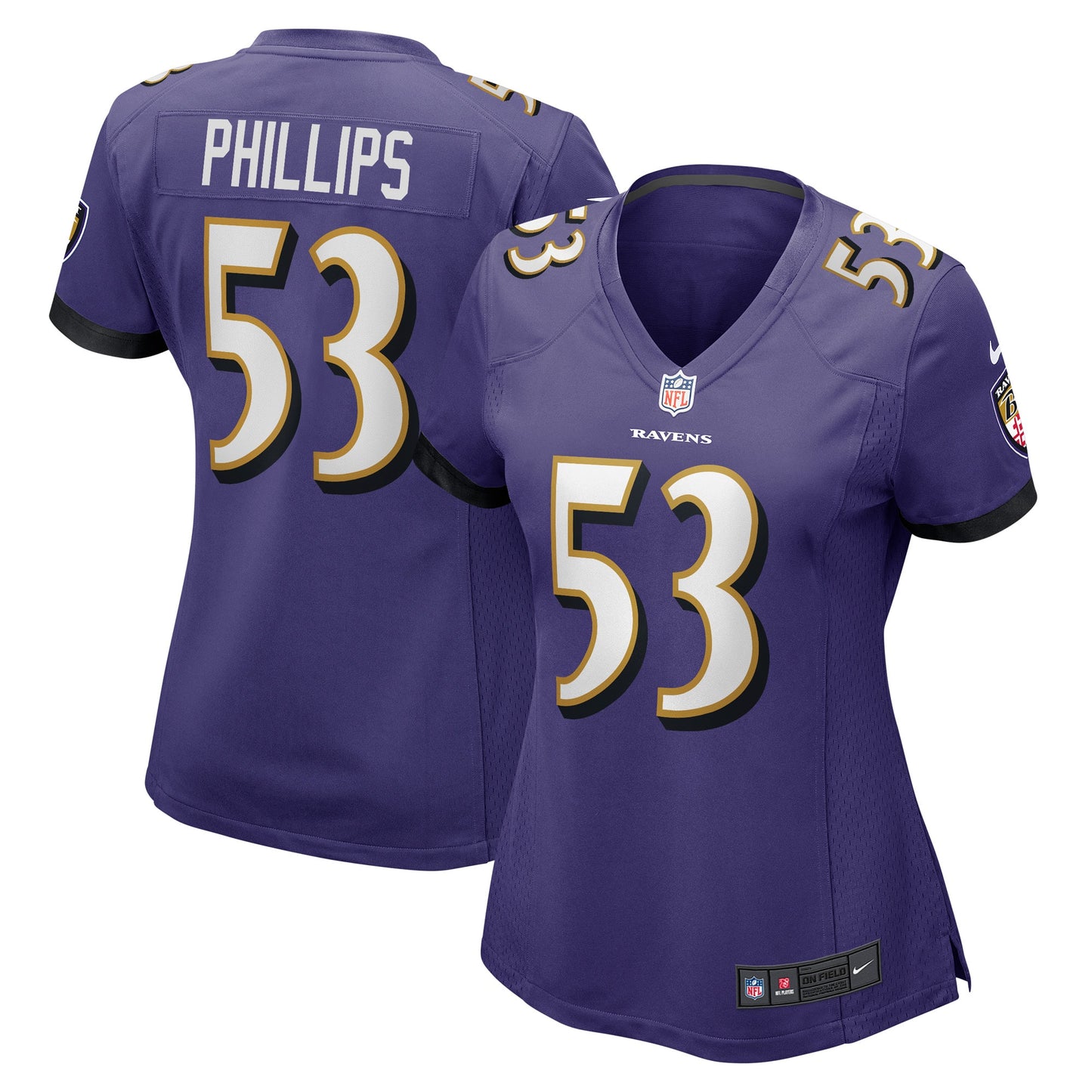 Del'Shawn Phillips Baltimore Ravens Nike Women's Game Player Jersey - Purple