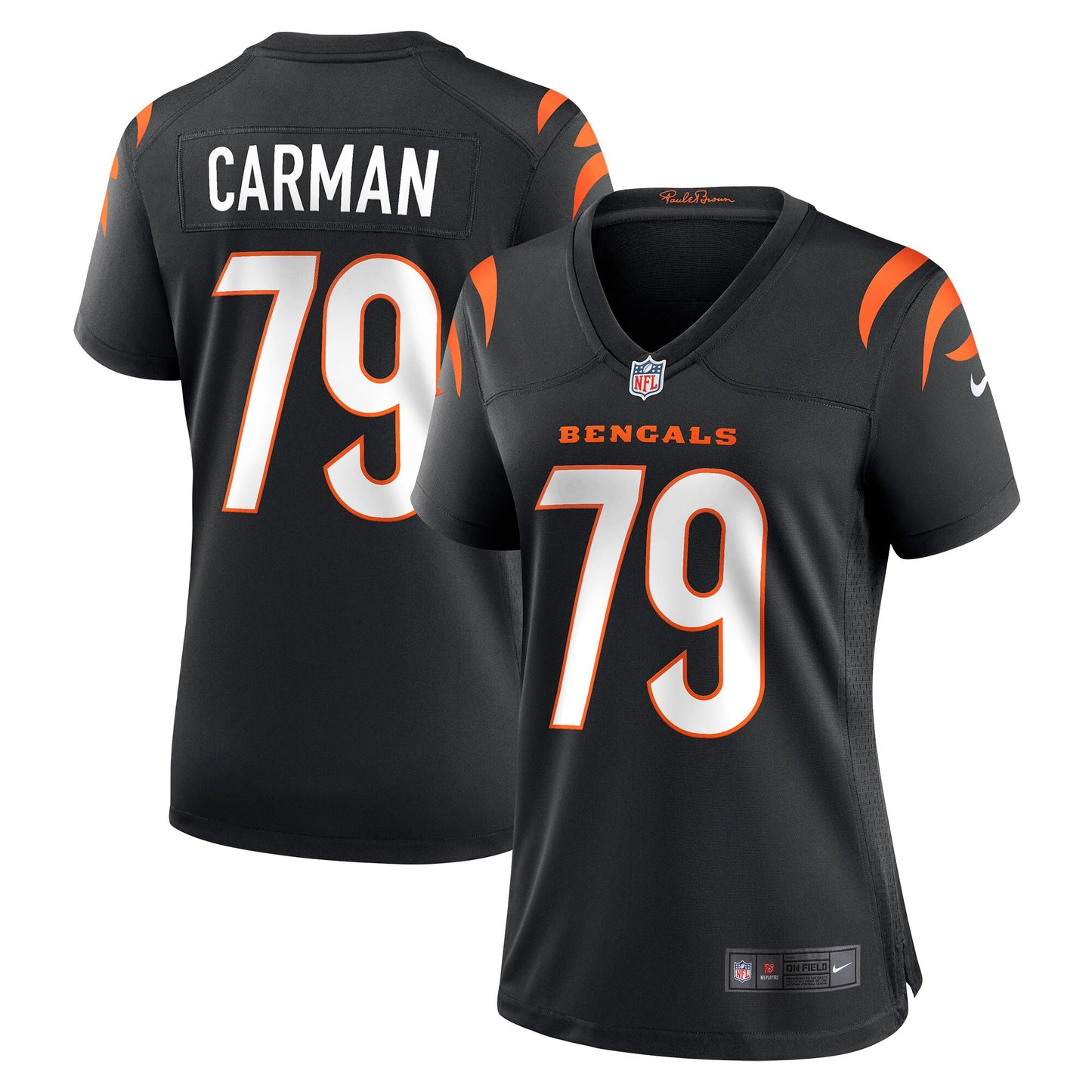 Jackson Carman Cincinnati Bengals Nike Women's Game Jersey - Black
